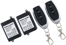 Load image into Gallery viewer, DC 12V 1CH 433Mhz RF Relay Smart Wireless Remote Control Light Switch, 2 Transmitters with 2 Relay Receiver