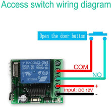 Load image into Gallery viewer, DC 12V 1CH 433Mhz RF Relay Smart Wireless Remote Control Light Switch, 2 Transmitters with 2 Relay Receiver