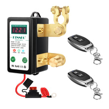 Load image into Gallery viewer, KTNNKG DC 12V 240A Remote Battery Disconnect Switch with LED Digital Voltmeter Display,Smart Voltage Control Battery Kill Switch with Fuse