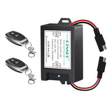 Load image into Gallery viewer, KTNNKG DC 12 Volt Wireless Remote Control Sprayer Pumps Switch with SAE Connector Plug, On Off Switch with 2 Remote Transmitters