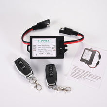 Load image into Gallery viewer, KTNNKG DC 12 Volt Wireless Remote Control Sprayer Pumps Switch with SAE Connector Plug, On Off Switch with 2 Remote Transmitters