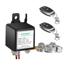 Load image into Gallery viewer, KTNNKG DC12V Remote Battery Disconnect Switch Auto On Off Kill Switch for Car, 200A Electromagnetic Solenoid Valve Terminal