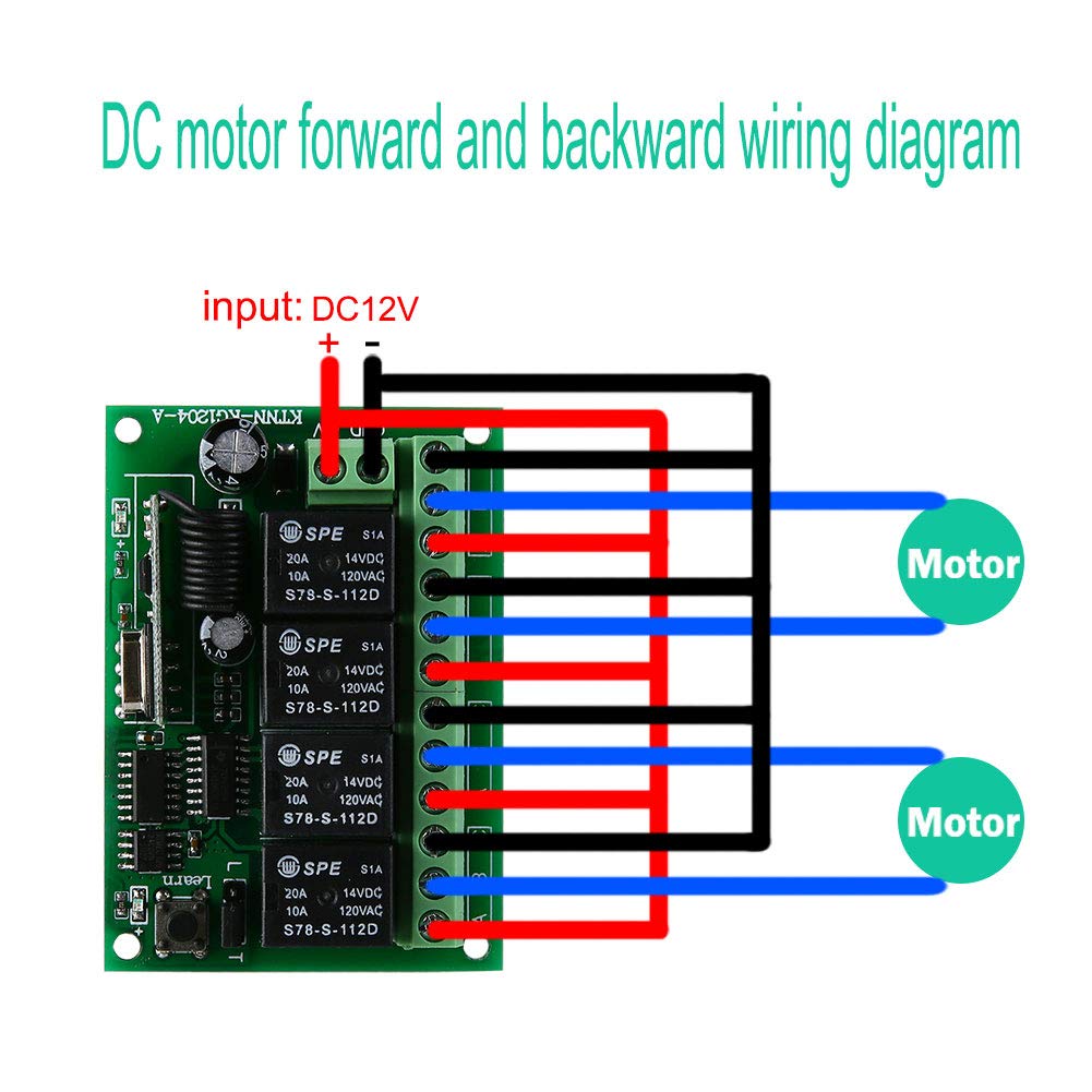 DC 12V 1CH 433Mhz RF Relay Smart Wireless Remote Control Light Switch, –  KTNNKG