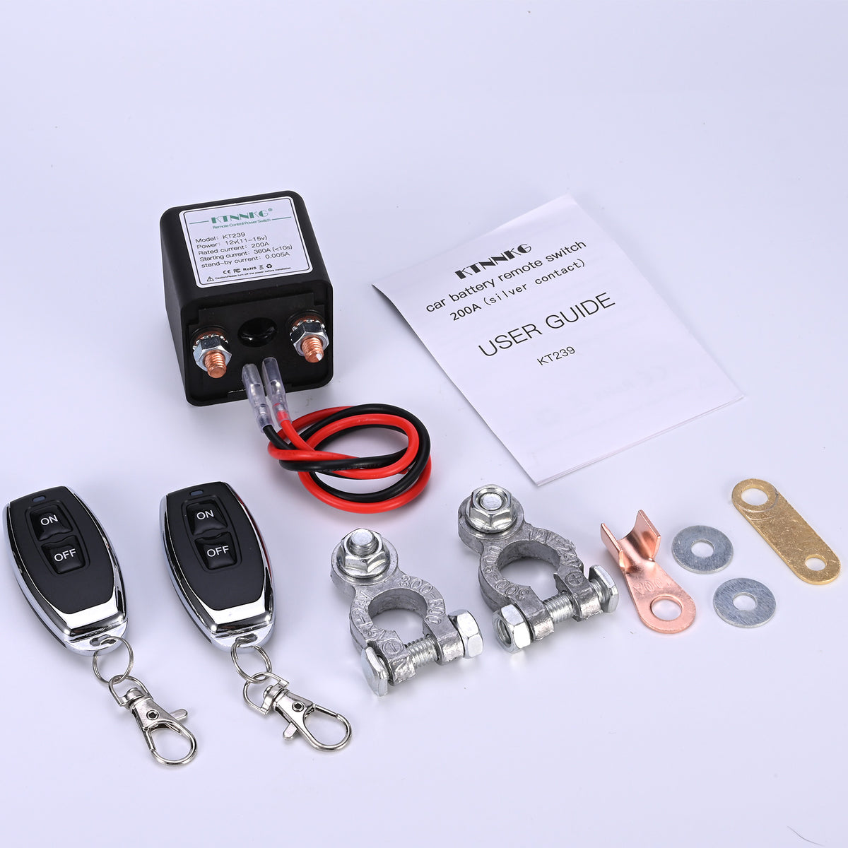 KTNNKG DC12V Remote Battery Disconnect Switch Auto On Off Kill Switch