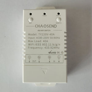 CHAOSEND WiFi Remote Power Switch ,1 Way, 90-250V AC , Special for Pump Switch